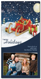 Snowy Santa Sleigh Christmas Card 4
